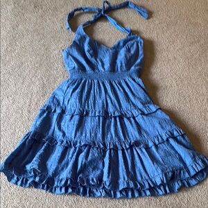 Women’s size small City Studio blue halter dress in like new condition